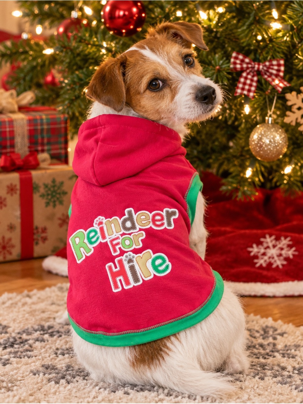 Simply Dog Hoodie Christmas Reindeer for Hire